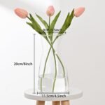 8 inch Clear Glass Flower Vases for Centerpiece Table Home Indoor Desk Decor,Ins Modern Boho Style Vase for Wedding Housewarming Gift - Image 7