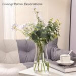 8 inch Clear Glass Flower Vases for Centerpiece Table Home Indoor Desk Decor,Ins Modern Boho Style Vase for Wedding Housewarming Gift - Image 9