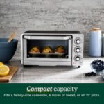 Cuisinart Custom Classic Toaster Oven Broiler, 1800 Watt Countertop Toaster Oven to Bake, Broil, and Toast, Non-Stick Interior, Consistent Toast Control, Brushed Stainless Steel/Black, TOB-40N - Image 4