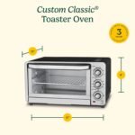 Cuisinart Custom Classic Toaster Oven Broiler, 1800 Watt Countertop Toaster Oven to Bake, Broil, and Toast, Non-Stick Interior, Consistent Toast Control, Brushed Stainless Steel/Black, TOB-40N - Image 7