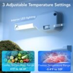 3.1 Cu.Ft Mini Fridge with Freezer, 2 Door Compact Refrigerator, Mini Fridge with Adjustable Removable Glass Shelves for Bedroom, Office, Dorm or Apartment, Black - Image 6