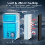 3.1 Cu.Ft Mini Fridge with Freezer, 2 Door Compact Refrigerator, Mini Fridge with Adjustable Removable Glass Shelves for Bedroom, Office, Dorm or Apartment, Black - Image 7