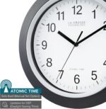 La Crosse Technology WT-3129B 12 Inch Atomic Analog Wall Clock, Pack of 1, Black - Image 3