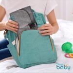 Kopi Baby Portable Diaper Changing Pad - Baby Diaper Changer Travel Bag with Wipes Pocket, Smart Design Portable Changing Mat, Infant Travel Station Kit, Gift for Newborn Girl & Boy - Grey, Classic - Image 9