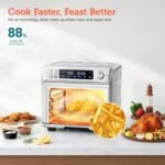 COSORI Smart 12-in-1 Air Fryer Toaster Oven Combo, Airfryer Convection Oven Countertop, Bake, Roast, Reheat, Broiler, Dehydrate, 75 Recipes & 3 Accessories, 26QT, Silver-Stainless Steel - Image 3