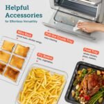 COSORI Smart 12-in-1 Air Fryer Toaster Oven Combo, Airfryer Convection Oven Countertop, Bake, Roast, Reheat, Broiler, Dehydrate, 75 Recipes & 3 Accessories, 26QT, Silver-Stainless Steel - Image 8