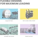 COMFEE’ Countertop Dishwasher, Energy Star Portable Dishwasher, 6 Place Settings & 8 Washing Programs, Speed, Baby-Care, ECO& Glass, Dish Washer for Dorm, RV& Apartment, Black - Image 5