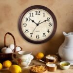 HYLANDA Wall Clock, 9 Inch Silent Non Ticking Classic Battery Operated Clocks, Decorative for Living Room, Bedrooms, Bathroom, Kitchen Office (Bronze) - Image 5