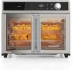 BLACK+DECKER Crisp 'N Bake Air Fryer Toaster Oven Combo, 12 in 1 Countertop Convection Oven Cooks Food Fast, Fits a Whole Pizza or 6 Toast Slices, French Doors with Stainless Steel Finish - Image 3