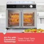 BLACK+DECKER Crisp 'N Bake Air Fryer Toaster Oven Combo, 12 in 1 Countertop Convection Oven Cooks Food Fast, Fits a Whole Pizza or 6 Toast Slices, French Doors with Stainless Steel Finish - Image 5
