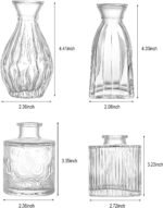Glass Bud Vases Set of 4, 4 Sizes of Small Flower Vase for Party or Home Table Decorations - Image 3