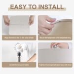 20.5" White Modern Ceramic Bedside Lamp Set of 2 for Bedroom Decor Farmhouse Table Lamp for Living Room Office Dorm - Image 8