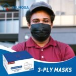 100 Pack Medical Grade Black Disposable Face Masks-Protective 3 Ply Face Mask for Adults, Comfortable,Soft, Breathable - Image 8