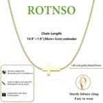 Cross Necklace for Women 14K Gold Silver Plated Dainty Small Cross Pendant Choker Simple Trendy Cute Cross Charm Chain Necklace Easter Basket Stuffers Baptism Religious Faith Jewelry Gift - Image 6
