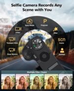 Digital Camera, 6X Optical Zoom & WiFi, 5K 30FPS 64MP Vlogging Camera, Rear and Front Cameras for Photography and Video, Autofocus & Anti-Shake, Travel Selfie for YouTube with Flash Dial 64GB Card - Image 6