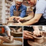 White Ceramic Vase, GUKJOB Small Cute Flower Vase for Pampas Grass, Home, Living Room, Dining Table, Farmhouse, Office Decor, Bedroom, Table, and Kitchen Shelf (White) - Image 8