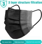 100 Pack Disposable Face Masks, 3 Ply Filter Protection Disposable Face Masks - Image 3