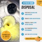Garbage Disposal Cleaner Deodorizer Tablets - 24 Pack, New Powerful XL Foaming Tablet - Fresh Citrus Foam Sink Garburator Disposer Freshener, Natural Kitchen Drain Cleaning Care - 1 Year Supply - Image 3