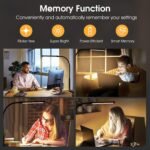 LED Desk Lamp with Clamp, Eye-Caring Clip on Lights for Home Office, 3 Modes 10 Brightness, Long Flexible Gooseneck, Metal, Swing Arm Architect Task Table Lamps with USB Adapter, Black - Image 7