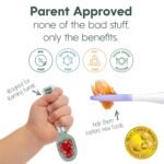 NumNum Baby Spoons Set, Baby Essentials Pre-Spoon GOOtensils for 6+ Months, First Stage Self-Feeding Spoons for Baby Led Weaning (BLW), Silicone Toddler Utensils, BPA-Free, 6 Pack Rainbow - Image 7