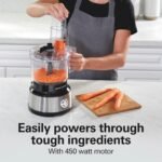Hamilton Beach Food Processor & Vegetable Chopper for Slicing, Shredding, Mincing, and Puree, 10 Cups + Easy Clean Bowl Scraper, Black and Stainless Steel (70730) - Image 5