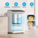 TABU Washer and Dryer Combo Set,Compact 18LBS Full-Automatic Washing Machine with 10 Washing Programs & Compact 2.6 Cu.Ft Dryer with Stainless Steel Inner Tub, White - Image 4