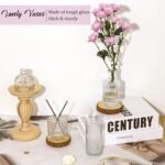 36Pcs Bud Vases Set Small Vintage Glass Bottles Clear Bud Vases in Bulk Multiple Shape Cute Glass Vases for Rustic Wedding Centerpieces Table Decorations and Home Decor(Clear) - Image 7