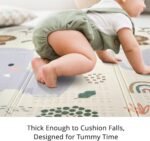 79x71 Extra Large Baby Play Mat for Floor, Foldable Foam Playmat for Babies 0-12 Months & Kids, Non-Toxic Waterproof Baby Mat for Floor, Thick Playpen Mat for Tummy Time Crawling - Image 8