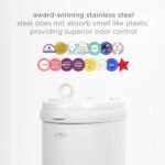 Ubbi Steel Diaper Pail, Odor Locking, No Special Bag Required, Award-Winning, Registry Must-Have, White - Image 7