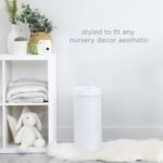 Ubbi Steel Diaper Pail, Odor Locking, No Special Bag Required, Award-Winning, Registry Must-Have, White - Image 9