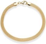 Miabella 18K Gold Plated 925 Sterling Silver Italian 5mm Mesh Link Chain Bracelet for Women, Made in Italy - Image 4
