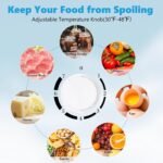 1.6 Cu.ft Mini Fridge with Freezer, Compact Single Reversible Door Refrigerator, Adjustable Thermostat, Ultra Quiet, Energy Efficient for Office, Dorm, Bedroom, Apartment -Black - Image 4