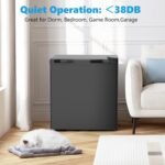 1.6 Cu.ft Mini Fridge with Freezer, Compact Single Reversible Door Refrigerator, Adjustable Thermostat, Ultra Quiet, Energy Efficient for Office, Dorm, Bedroom, Apartment -Black - Image 8