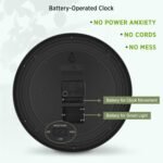 WallarGe Night Light Wall Clock for Bedroom - Silent Lighted up Wall Clock Glow in The Dark, Battery Operated for Living Room/Kitchen, Easy to Read Large Digital Display, 12 Inch - Image 6