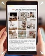 Hug Donut Decorative Vase Set - Modern Nordic Boho Style Vases Home Decor, Matte Ceramic Decorations for Living Room Shelf, Bookshelf Mantle Entryway Table or Console Décor (Cream White) - Image 5