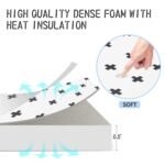 Yay Mats Stylish Extra Large Baby Play Mat. Soft, Thick, Non-Toxic Foam Covers 6 ft x 4 ft. Expandable Tiles with Edges Infants and Kids Playmat Tummy Time Mat (Brooklyn Cross White) - Image 5