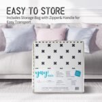 Yay Mats Stylish Extra Large Baby Play Mat. Soft, Thick, Non-Toxic Foam Covers 6 ft x 4 ft. Expandable Tiles with Edges Infants and Kids Playmat Tummy Time Mat (Brooklyn Cross White) - Image 8