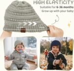 Durio Unisex Baby Beanie - Soft & Warm Knit Infant Winter Hat, Stretchy Cap Fit for Newborn to Toddler Girls Boys 6-36 Months - Image 5