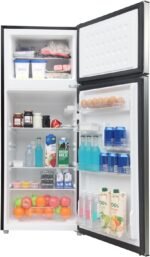 Frigidaire, 2 Door Apartment Size Refrigerator with Freezer, 7.5 cu ft, Adjustable Spill-Proof Shelves, Door & Crisper Bins, Platinum Silver, Garage Ready - Image 3