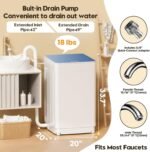 Auertech Portable Washer and Dryer Combo Set, 18 lbs Fully Automatic Washing Machine, 1.5CuFt Portable Dryers, Compact Washer and Dryer for Apartment, RV, Dorm - Image 4