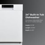 Kenmore 22-14592 24" Built-In Dishwasher - UltraWash, SmartWash, Sanitize Rinse, SmartDry and Leak Detection - 14 Place Settings - 51 DBA - ENERGY STAR Certified - 24" - White - Image 3
