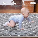 Baby Play Mat - 79" X 71",Premium Thicker Foam One-Piece Crawling Mat, Machine Washable, Extra Large Anti-Slip Activity Playmat for Babies, Toddlers & Infants - Image 4