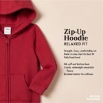 Amazon Essentials Girls and Toddlers' Fleece Zip-Up Hoodie Sweatshirt - Image 3