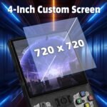R36MAX Retro Handheld Game Console, 4.0 Inch IPS HD Screen Retro Gaming Console, Linux System, 30＋Emulator Games Retro Game Console, 4000mAh Battery, Built-in 64G TF Card, Black - Image 5