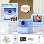 Kids Instant Digital Cameras for Boys and Girls, 1080P HD Dual-Lens Selfie Digital Camera with Print Paper & 32G Card, Christmas Birthday Gifts Toys for Toddler and Teenagers Age 3-16 Years Old - Image 6