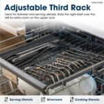 Sharp SDW6736MS 24-inch Stainless Steel Dishwasher, Third Rack, Library Quiet 47 dB, Power Wash Sprayer - Image 4