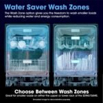 Sharp SDW6736MS 24-inch Stainless Steel Dishwasher, Third Rack, Library Quiet 47 dB, Power Wash Sprayer - Image 7