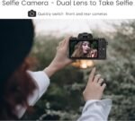 Saneen Digital Camera, 4k Cameras for Photography & Video, 64MP WiFi Touch Screen Vlogging Camera for YouTube with Flash, 32GB Card, Lens Hood, 3000mAH Battery, Front and Rear Cameras - Black - Image 7