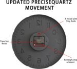 HZDHCLH Wall Clocks Battery Operated,Wall Clock Green Gold,8 inch Wall Clock Silent Non Ticking Modern 3D Numbers for Kitchen Bedroom Living Room Office Classroom Decor - Image 7