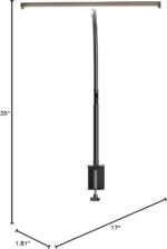 LED Desk Lamp for Office Home, Eye-Caring Desk Light with Stepless Dimming Adjustable Flexible Gooseneck, 10W USB Adapter Desk Lamp with Clamp for Reading, Study, Workbench (Black) - Image 6